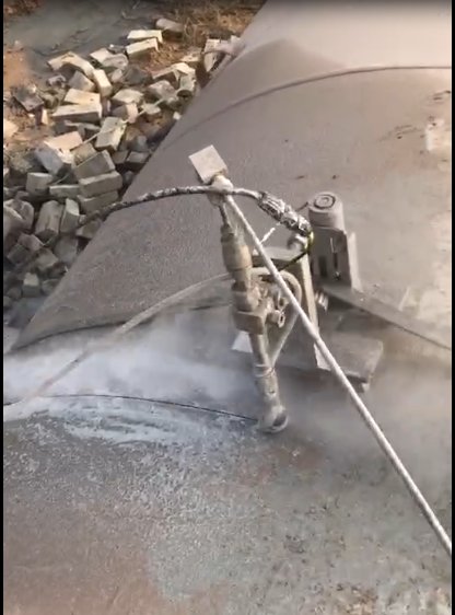 портативный гидроабразивный резак горизонтального резервуара